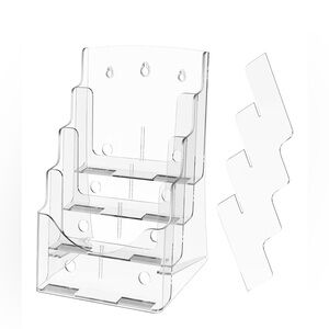 New in box! Literature display rack. 4 tiers with removable divider. From Vevor